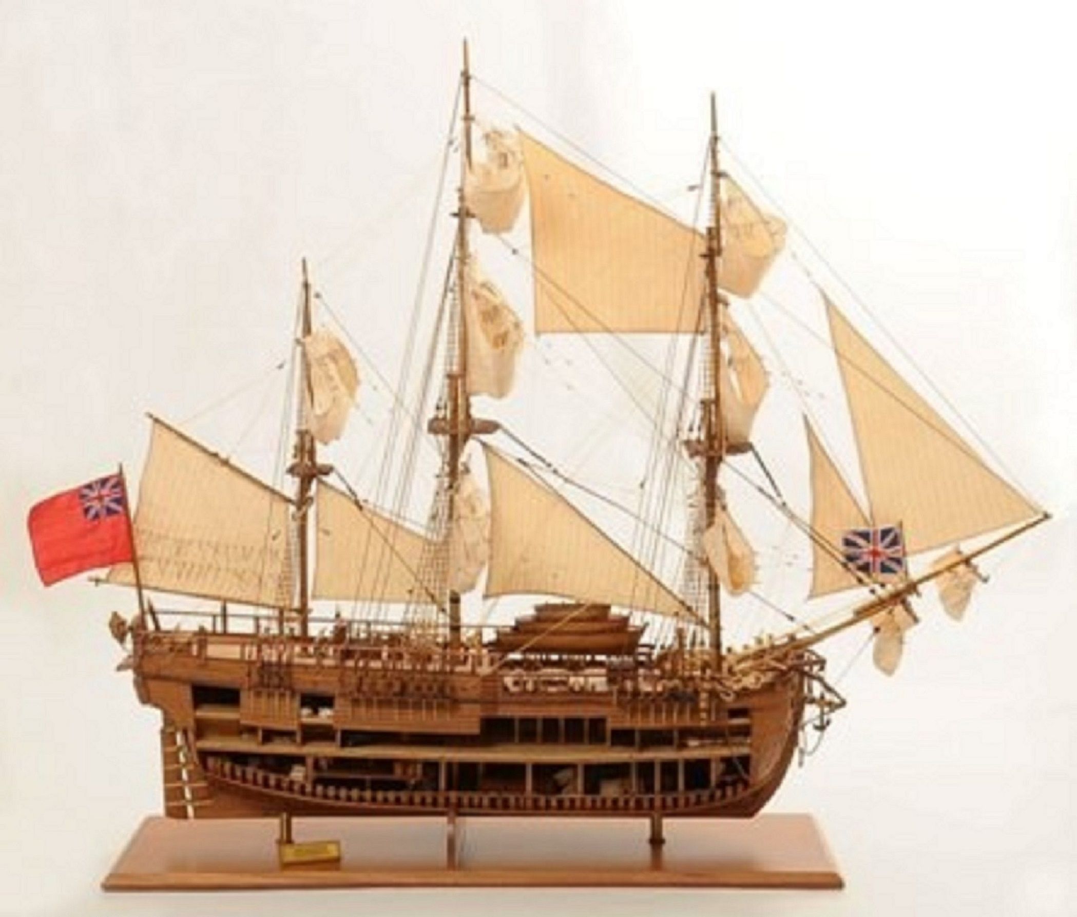 HMS Endeavour Open Hull Model Ship - PSM