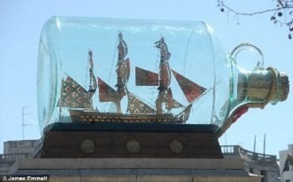 HMS Victory Bicentennial Model  in a Bottle