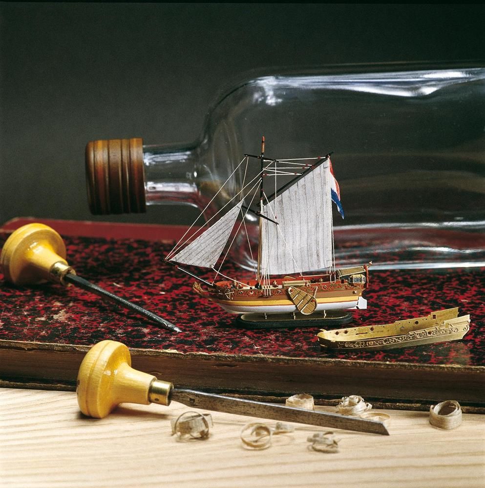 Dutch Yacht in a Bottle Model Boat Kit - Amati (1350)