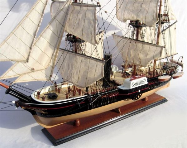 USS Powhatan Wooden Model Boat - GN