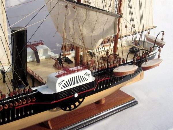 USS Powhatan Wooden Model Boat - GN