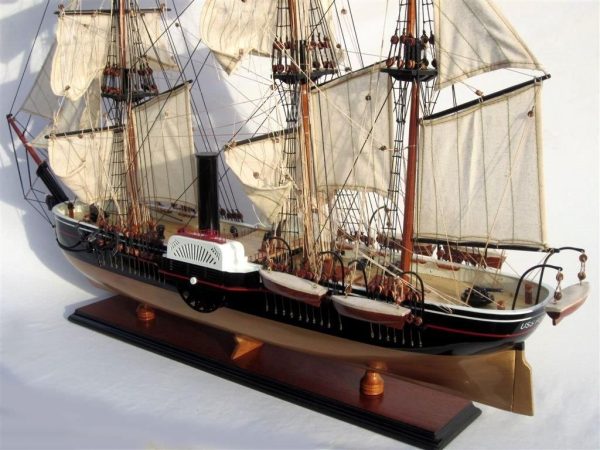 USS Powhatan Wooden Model Boat - GN