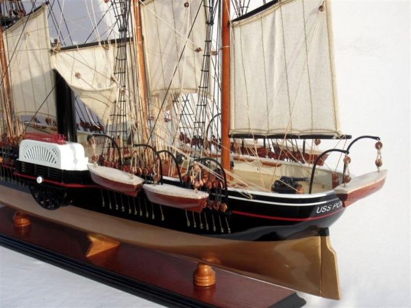 USS Powhatan Wooden Model Boat - GN