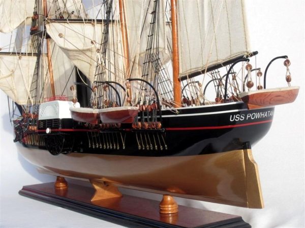 USS Powhatan Wooden Model Boat - GN