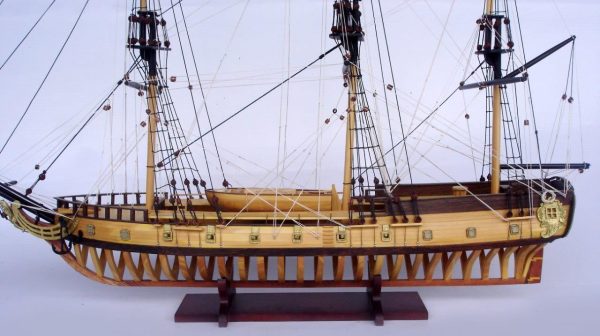 USS Rattlesnake Ship Model with Frame Hull - GN