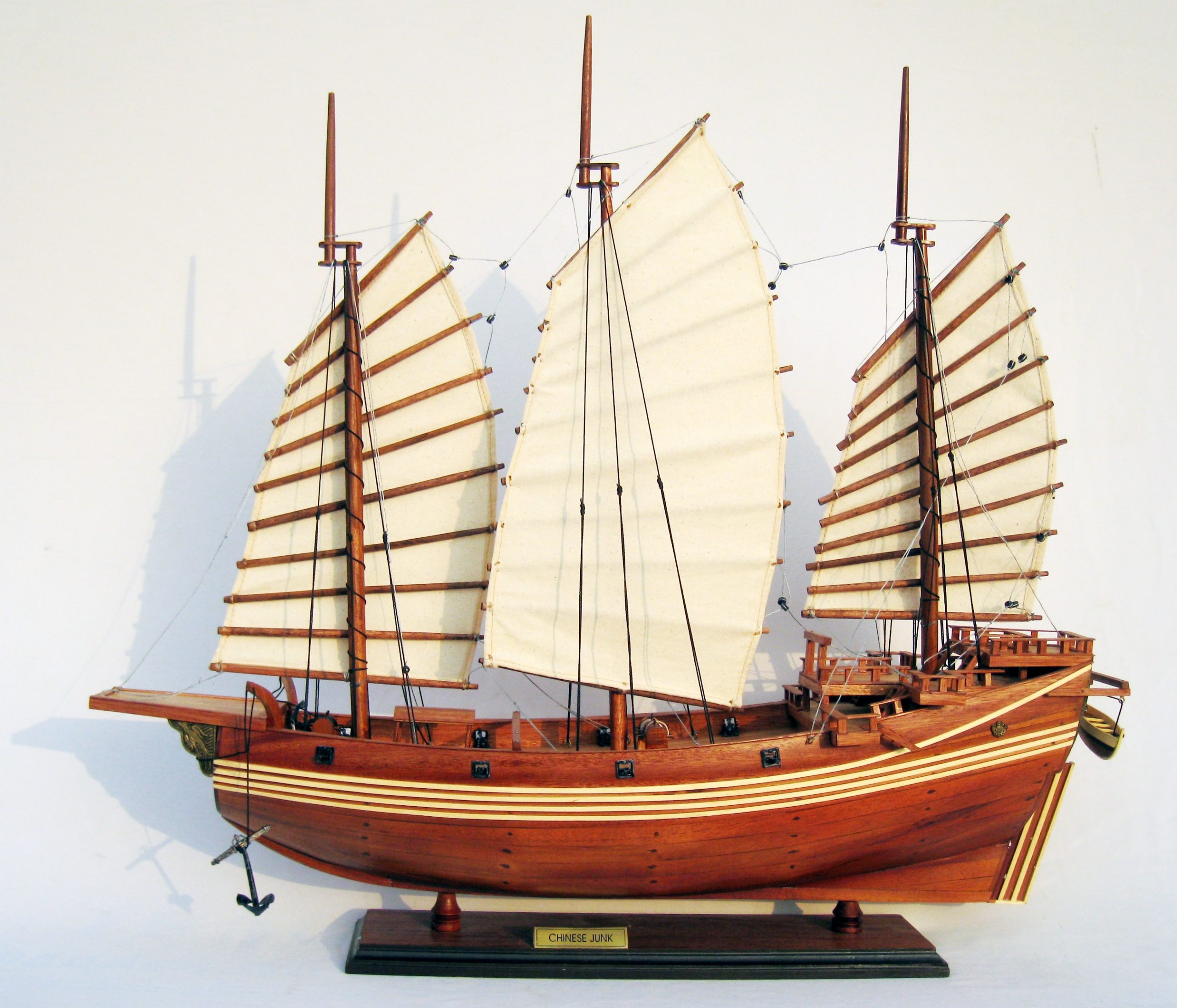 Chinese Junk Wooden Model Ship - GN