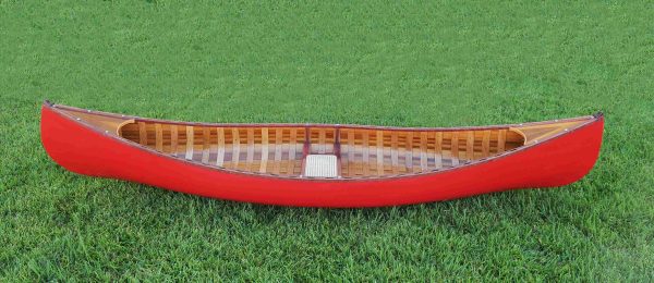 Red Ribbed Canoe with Curved Bow (10ft) - OMH (K019)