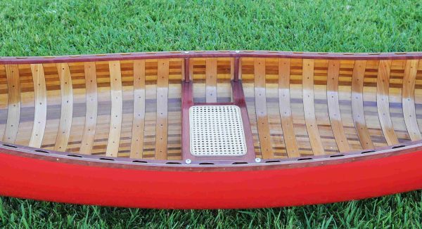 Red Ribbed Canoe with Curved Bow (10ft) - OMH (K019)