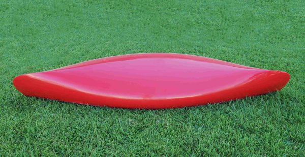 Red Ribbed Canoe with Curved Bow (10ft) - OMH (K019)