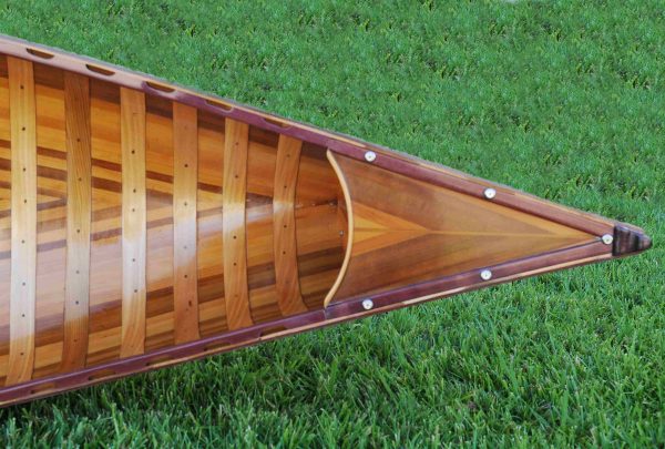 Red Ribbed Canoe with Curved Bow (10ft) - OMH (K019)