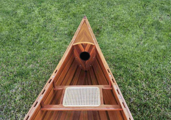 Ribbed Dark Stained Canoe (18ft) - OMH (K045)