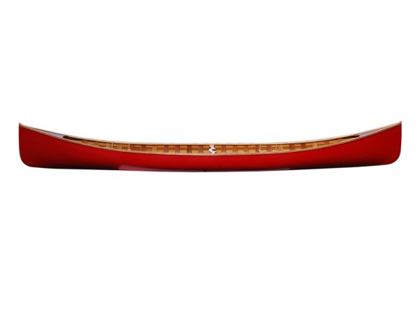 Red Wooden Ribbed Canoe (16ft) - OMH (K187)