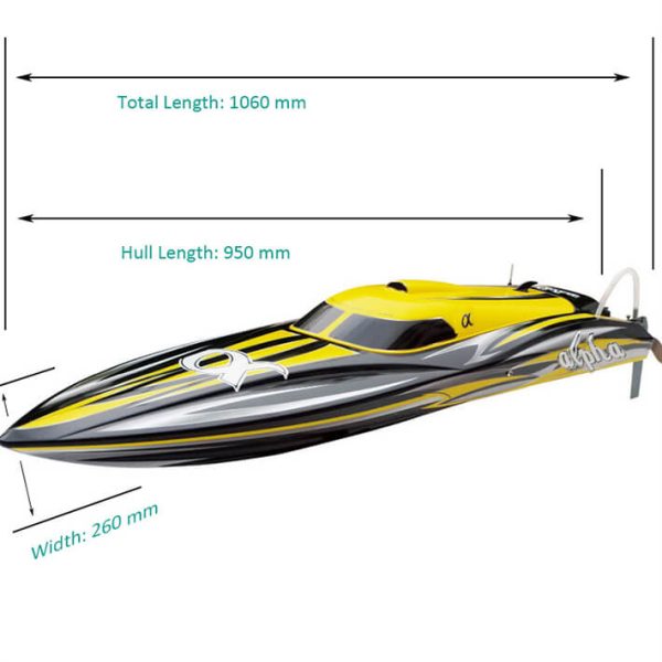 Alpha Brushless Yellow ARTR Racing Boat W/O Batt/CHRGR - Joysway (JY8901Y)