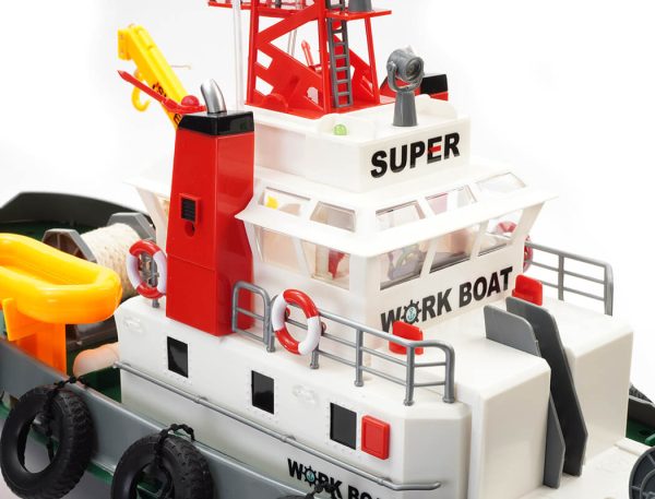 Tug Work Boat 5CH 2.4GHZ W/Water Hose Function RTR - Heng Long (HL3810)