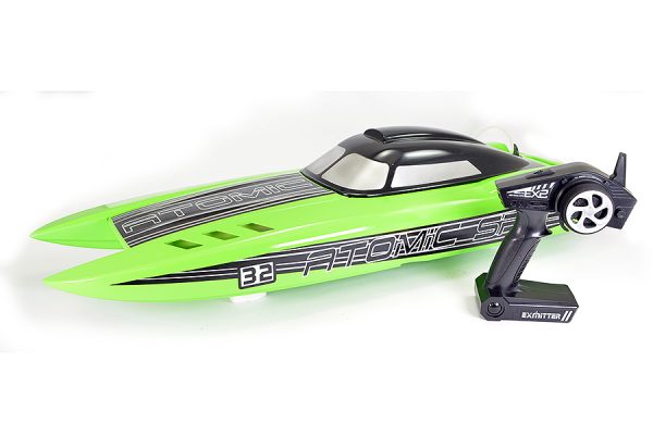 Atomic SR85 Brushless Boat (No Batt) Green ARTR - Volantex (V798-3)